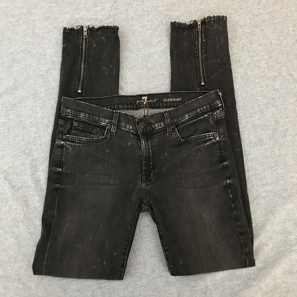 7 for all mankind Roxanne skinny distressed jeans